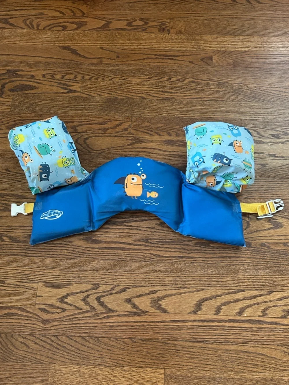 Puddle Jumper Kids Swim Float Vest Arm Bands Monster Blue Safety Float 33-55 lbs